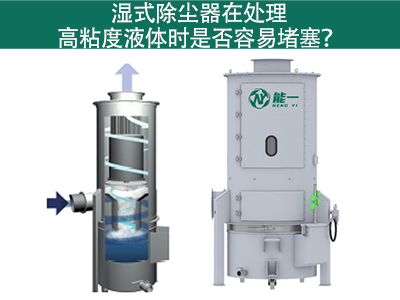 湿式除尘器在处理高粘度液体时是否容易堵塞？